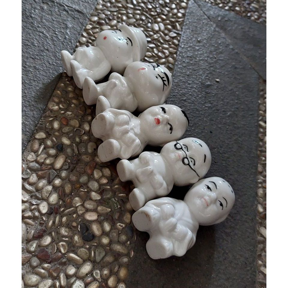 pajangan patung keramik kecil 5 buah