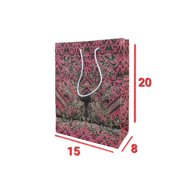 

Paper Bag Batik Ukuran Mini 15x20x8 Isi12pcs