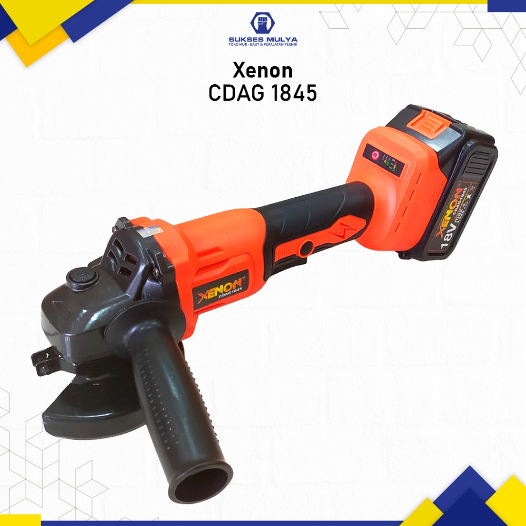 xenon cordless angle grinder gurinda CDAG1845 2 battery