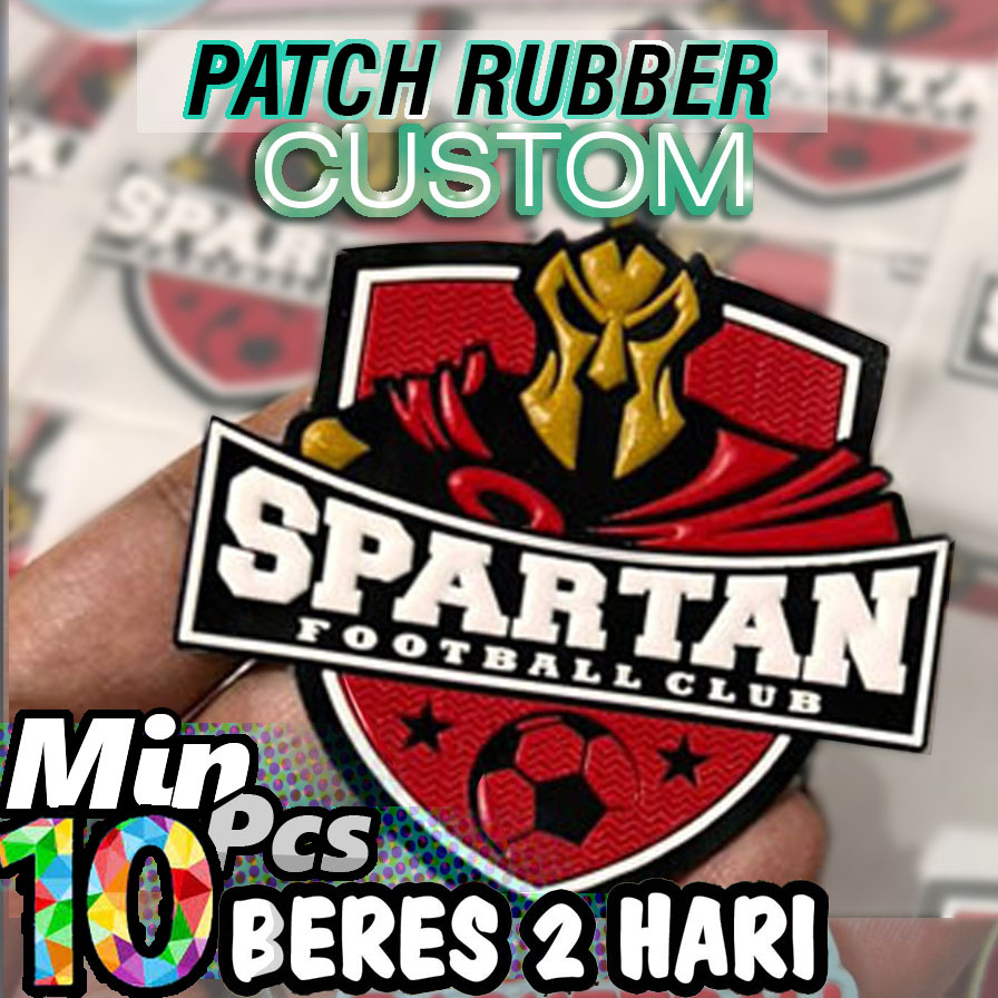 LABEL PATCH KARET JERSEY CUSTOM UNIK 3D DESAIN SENDIRI BAHAN RUBBER KARET UNTUK AKSESORIS BAJU & BER