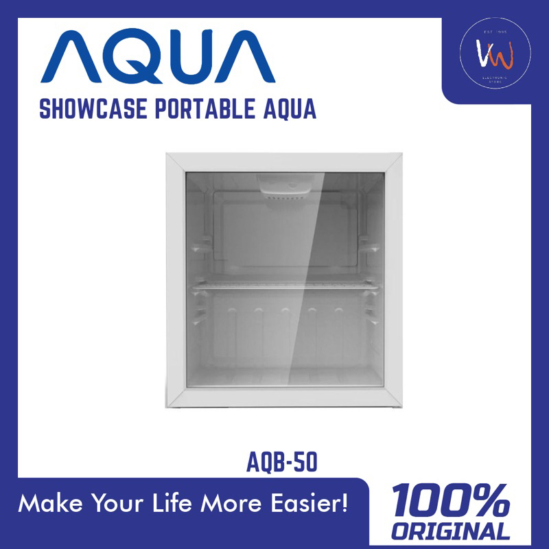 AQUA AQB-50 Showcase Mini Kulkas Mini 50L Putih