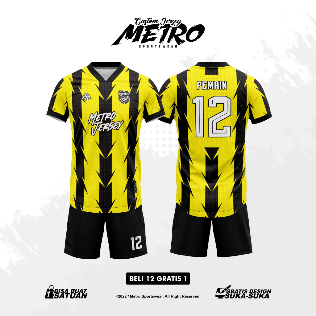 Jersey Bola Custom Design Satuan Full Printing