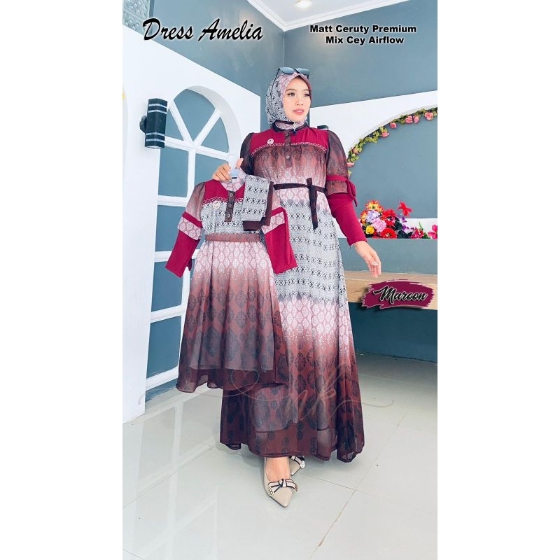 DRES Amelia set hijab/ Premium ORI NK