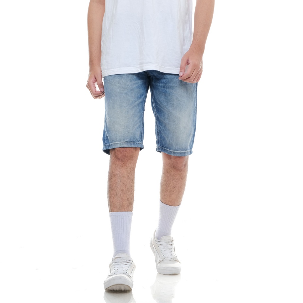 Celana Jeans Pendek PREMIUM / Denim Pendek Pria BAFFARO (Non-Cuffed) / B913-001 2