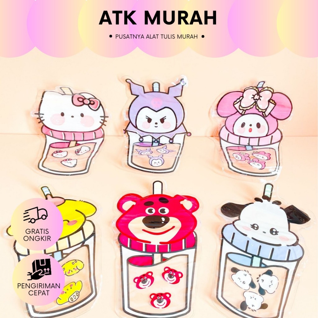 

TEPAK PENSIL TERMURAH COD POUCH PVC MINUMAN SANRIO KP-1128