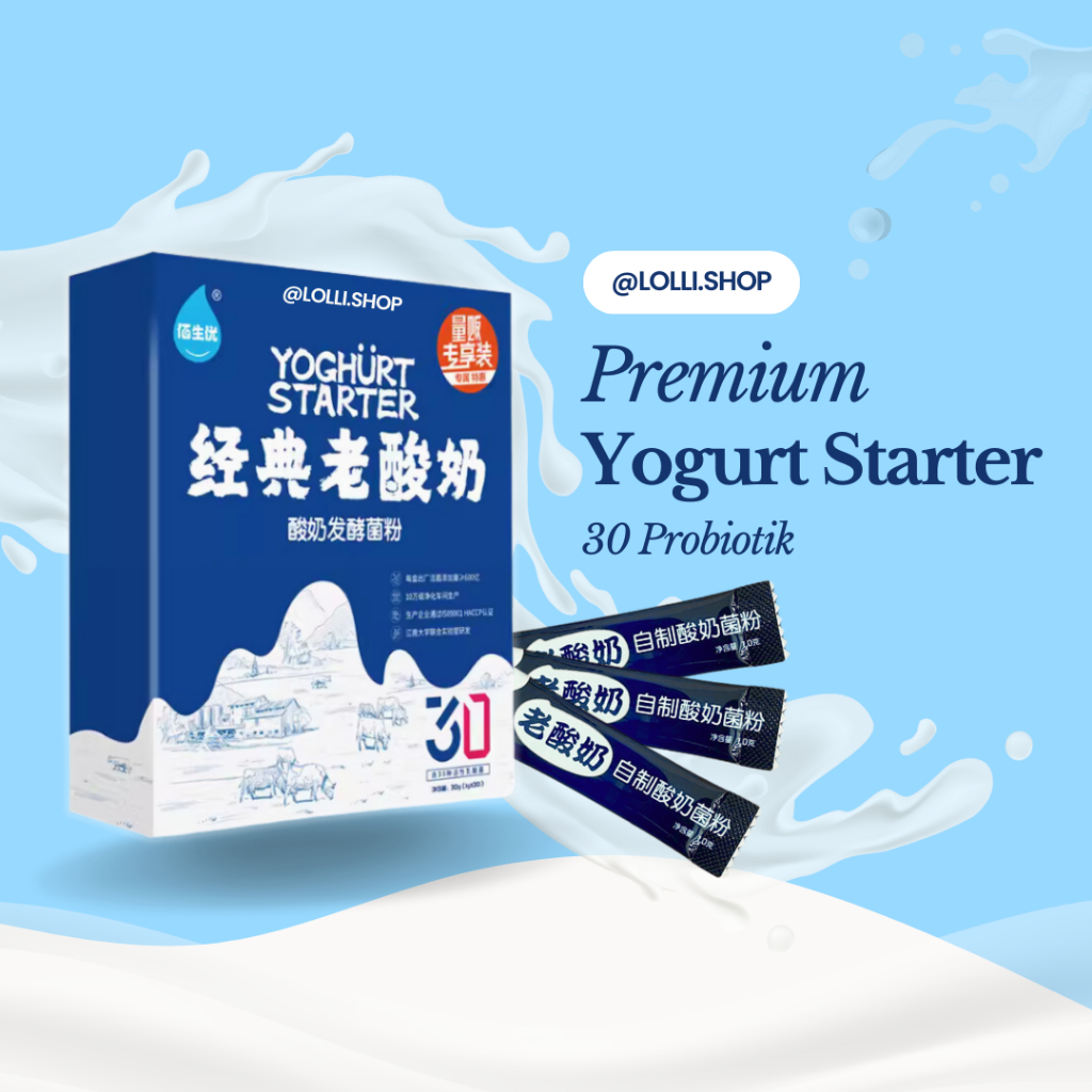 

Premium Yogurt Starter / Yogurt Culture / Bibit Yogurt / Biang Yogurt 30 Probiotik