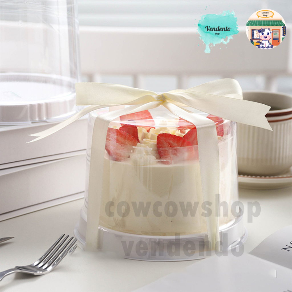 Korean Cake Box Kotak Kue Tart Mika Bening Tinggi Cantik PREMIUM Mika Box