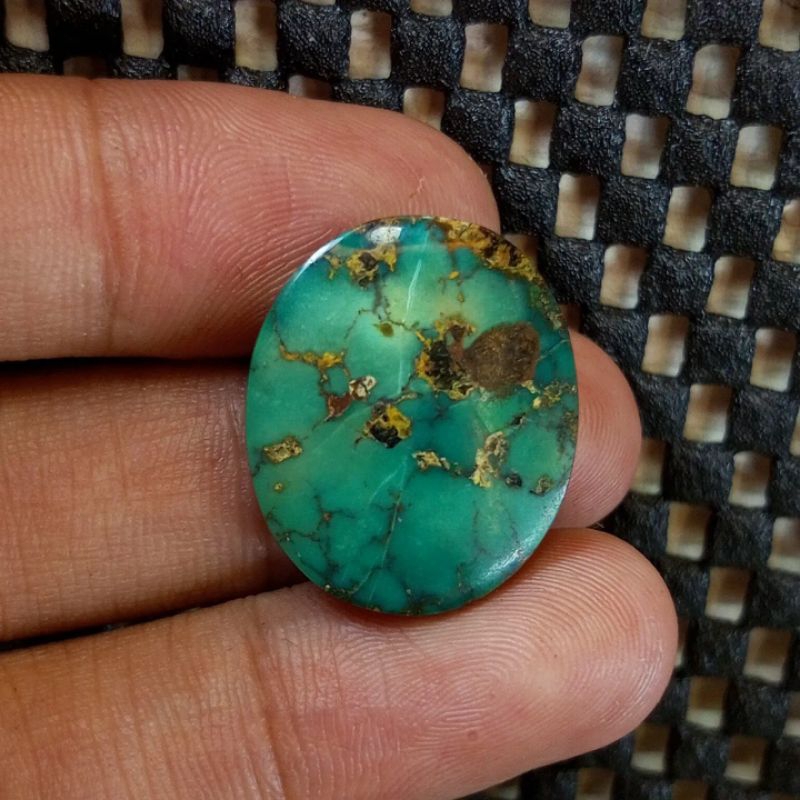 Batu Pirus Persia Hijau Tua Lawasan