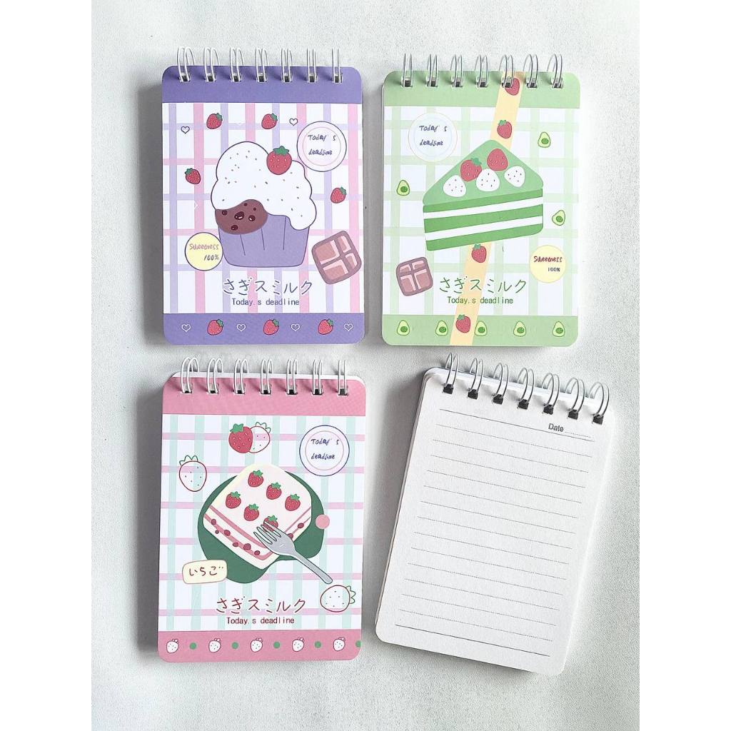 

Buku Memo Notes Diary Notebook Spiral Cakes