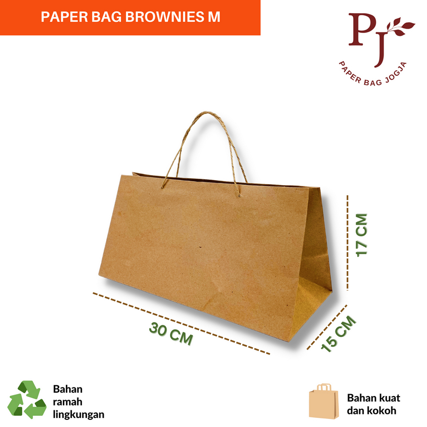 

Paperbag / Paper bag polos / Paperbag Brownies ukuran 30 x 15 x 17 cm