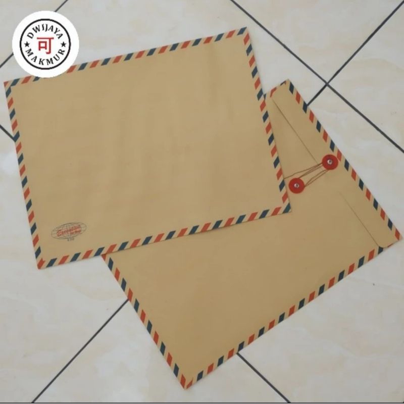 

Amplop Coklat Tali 312 Executive Airmail (10 lembar) ukuran Map
