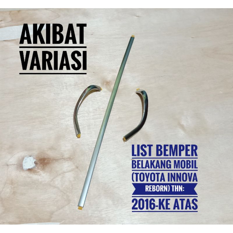 List Bemper Bagasi Mobil Toyota Innova Reborn 2016 List Bemper Belakang Innova Reborn