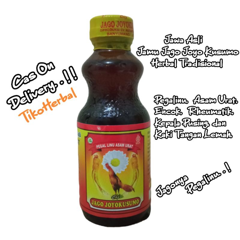 

Jamu Jago Joyo kusumo, Jagonya Pegalinu dan Asam Urat, Cod