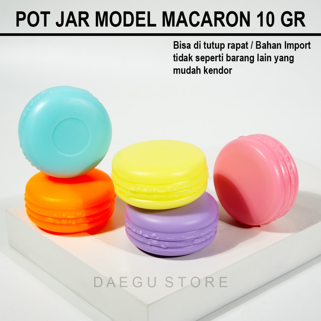 Pot Jar Pastel 10Gr Plastik MACAROON / MACARON WADAH Cream Kosmetik / Empty Jar / Travel Pot / Pot L