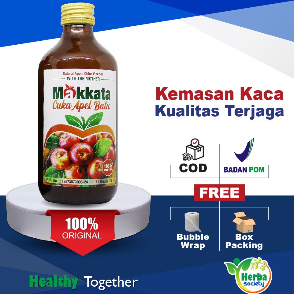 

Real produk MAKKATA CUKA APEL Batu Malang Organic Apple Cider Vinegar With The Mother Cuka Apel 1 Original BPOM