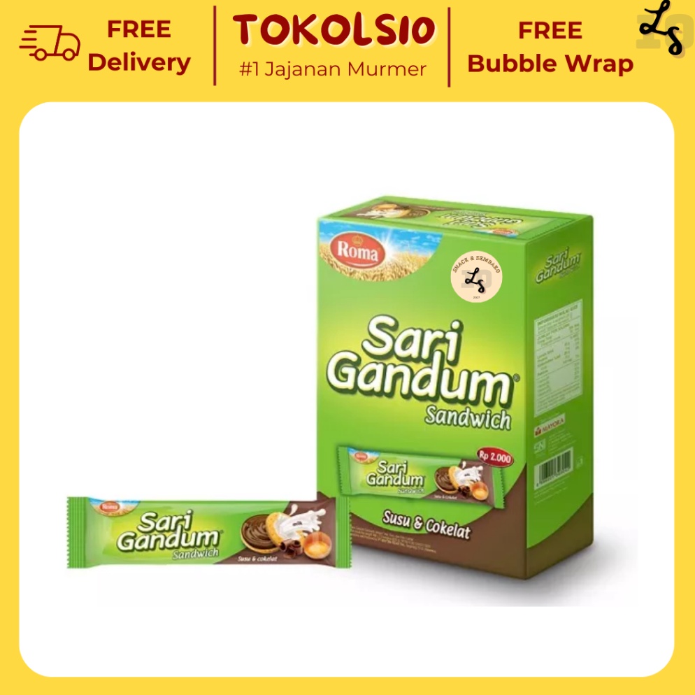 

Sedia Disini Roma Sari Gandum Sachet Susu Coklat Isi 12 pcs 39gr