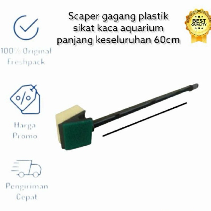 Alat pembersih kaca aquarium Scaper