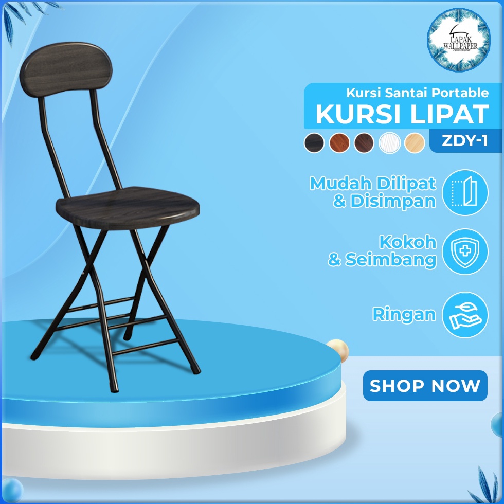 ART T36B Lapak Wallpaper Official Shop Kursi Lipat ZDY1 Kursi Traveling Kursi Lipat Folding Chair Travel Simple Kursi Gaming