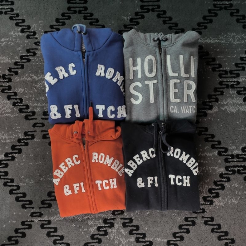 Hoodie Zipper Abercrombie , Hollister dan WHO.A.U Second Brand
