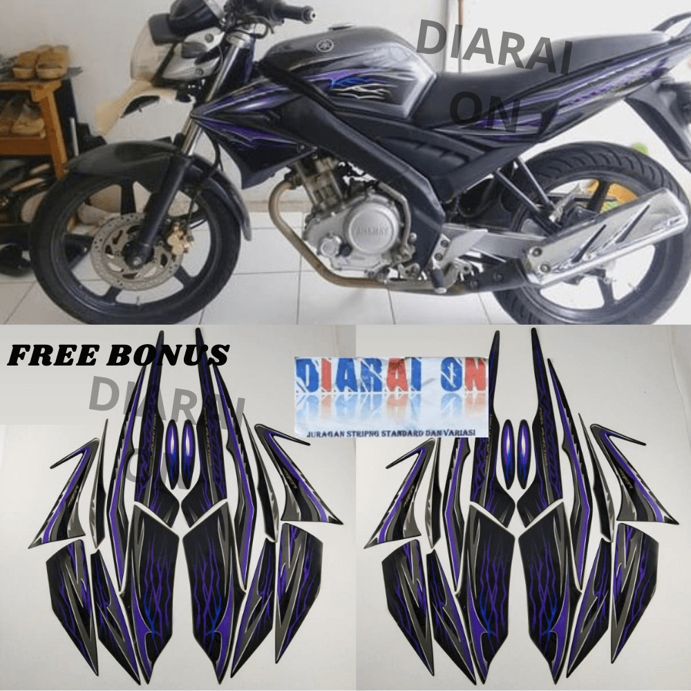 Striping Stiker Yamaha Vixion 2010 - Vixion Old Vixion Lama 2011 Ungu Murah