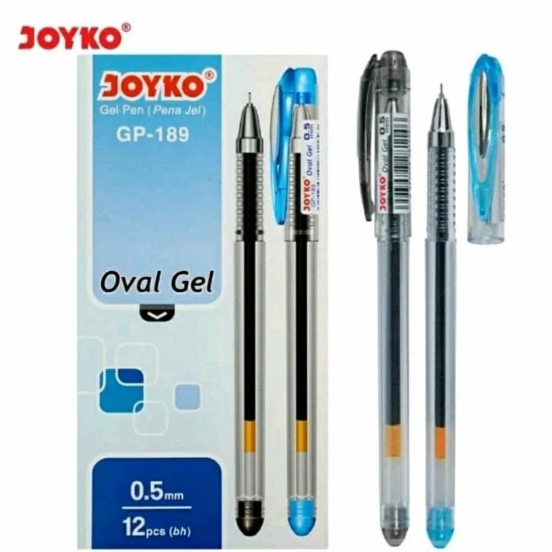 

Pulpen Gel Joyko BP-189 Oval Gel 0,5mm (isi 12 pcs)