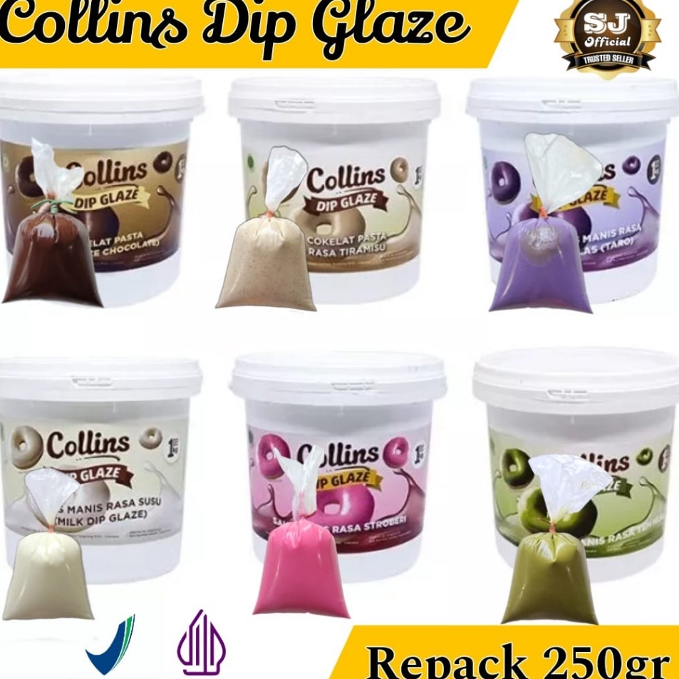 

Baru GLAZE COLLINS Topping Donat Repack 25gr COLLINS Dip GLAZE Tersedia Aneka Rasa