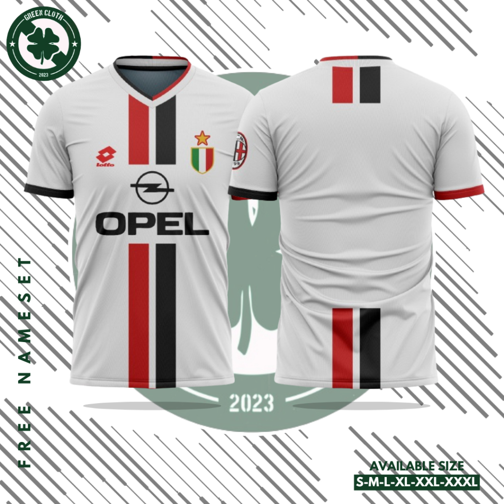 JERSEY SEPAK BOLA AC MILAN RETRO - AWAY