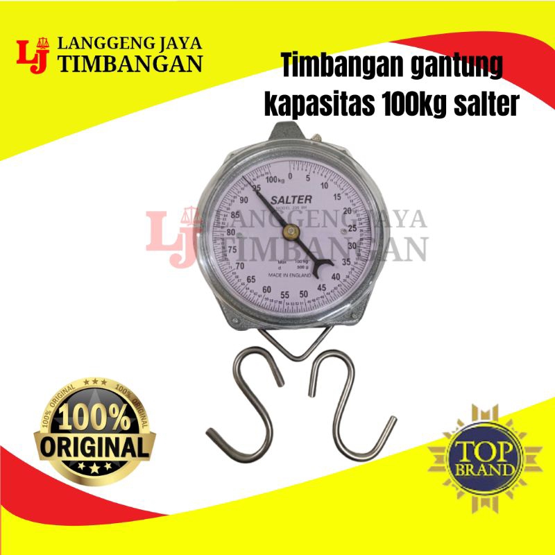 Timbangan gantung analog ayam salter ORIGINAL ENGLAND 100kg