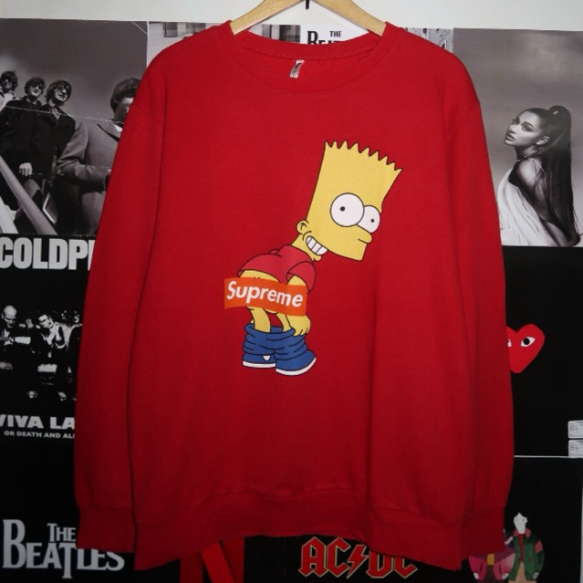 Crewneck SUPREME SIMPSON merah