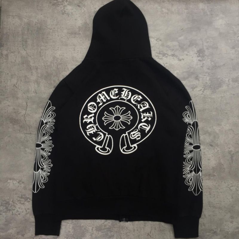 zipper hoodie chrome hearts second