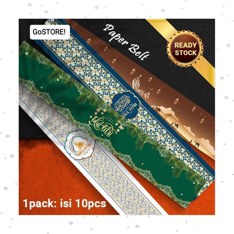 

Paper Belt Lebaran / Paperbelt Idul Fitri / Paper Sleeve / Label Ramadhan / Hampers