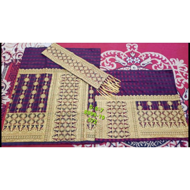 tapis bordir tapis lampung mama papa tumpal set mama papa peci