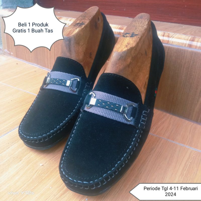 (Sanitec)SepatuSlip-OnKerenCowok/cewek2023(Sepatu formal, Casual,Santai,Jalan-Jalan)