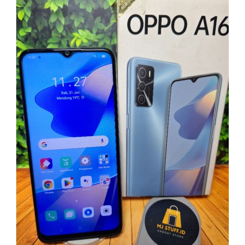 Oppo A16 4/64GB - Seken Mulus Fullset