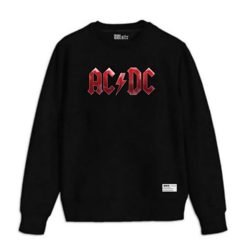 Sweater Band Hard Rock Crewneck Acdc Black Unisex