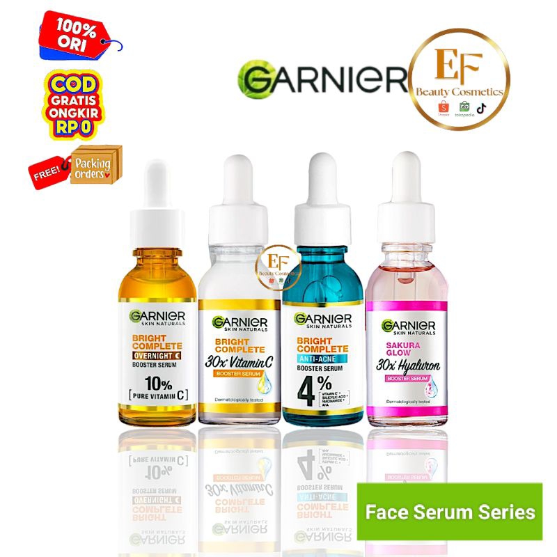 GARNIER Bright Complete 30X Vitamin C Serum | 10% Pure Vitamin C | Sakura Glow Serum | Bright Comple
