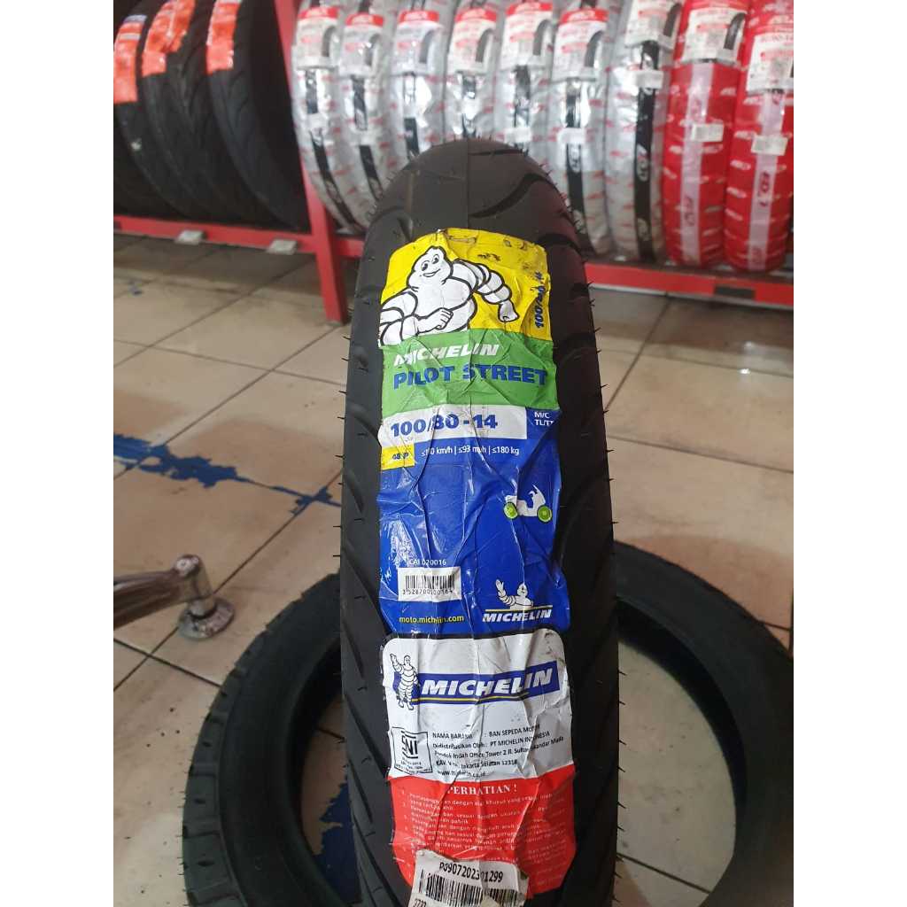 BAN MICHELIN PILOT STREET 100/80-14 TUBELESS