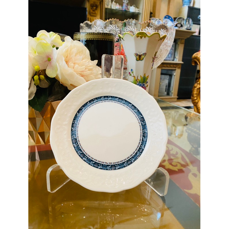 Dinner Set Saint James Okja Plate Piring White Blue Putih Biru Cantik
