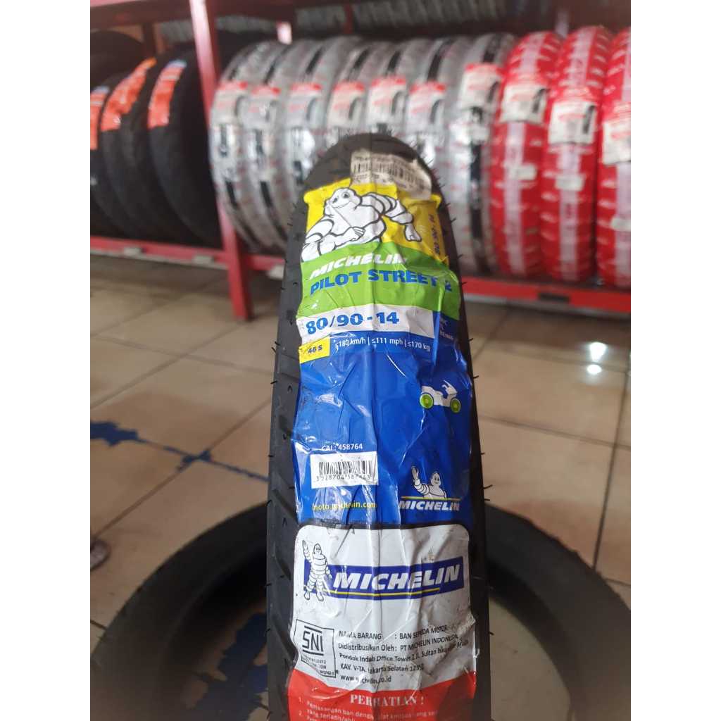 BAN MICHELIN PILOT STREET 80/90-14 TUBELESS