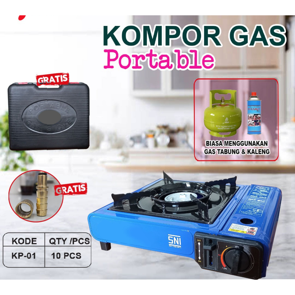Kompor Portable GSF Kompor Kecil Kompor Portabel 2in1 Kemah Kompor Gas Termurah Free Koper