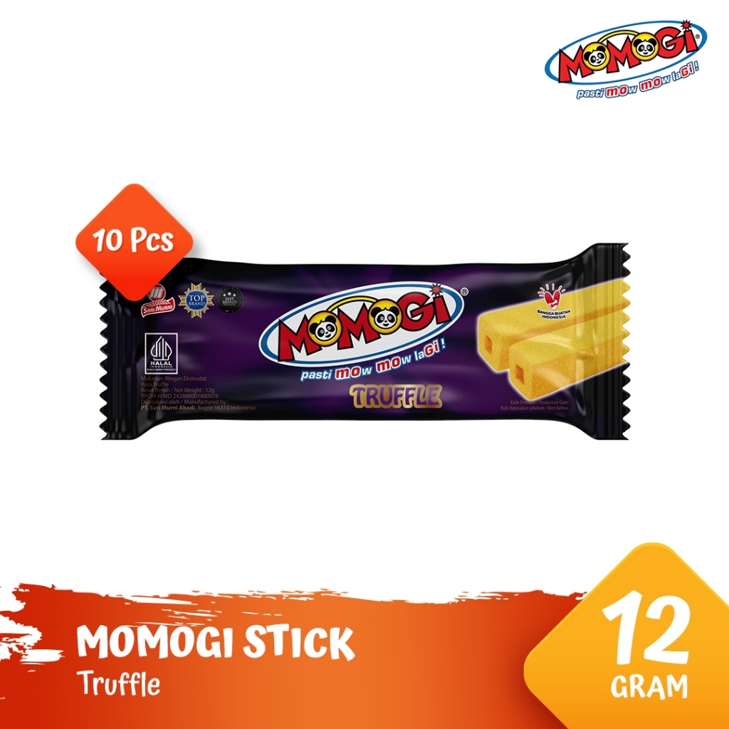 

MOMOGI Stick Snack Rasa Truffle Makanan Ringan (1 box isi 10 pcs @12 gram)