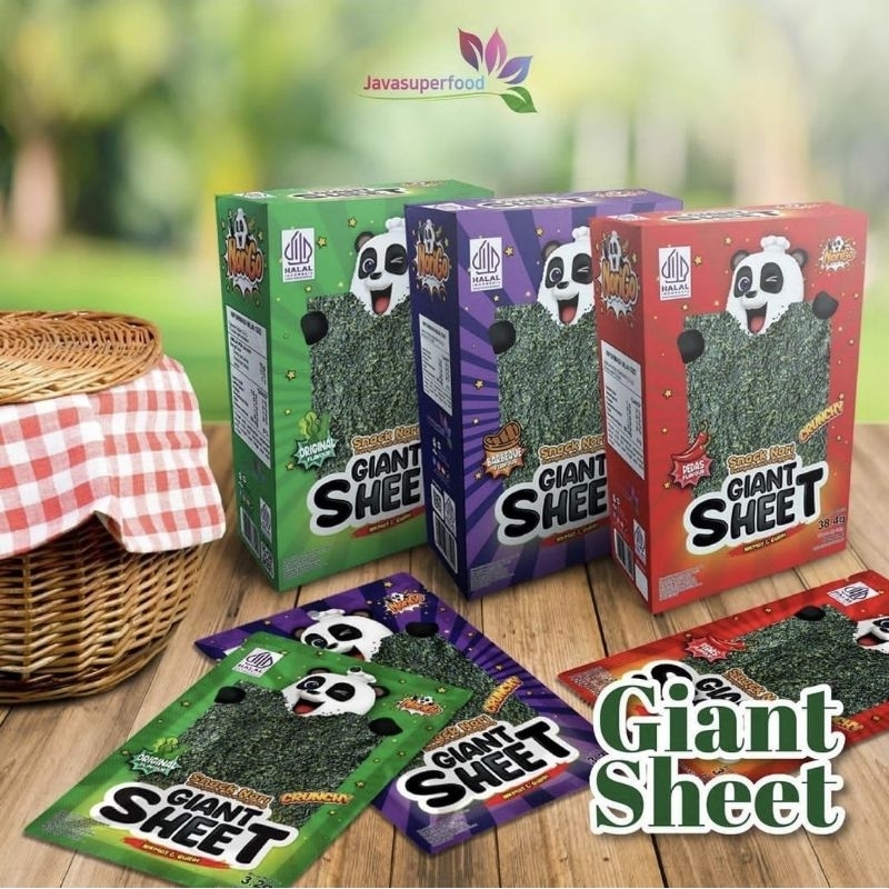 

Snack nori giant sheet 4grm / rumput laut / Nori topping
