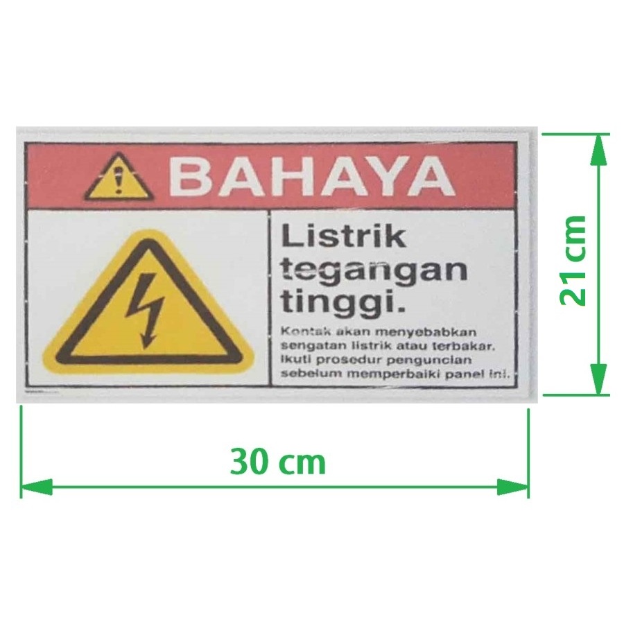 

Stiker Bahaya Listrik Tegangan Tinggi