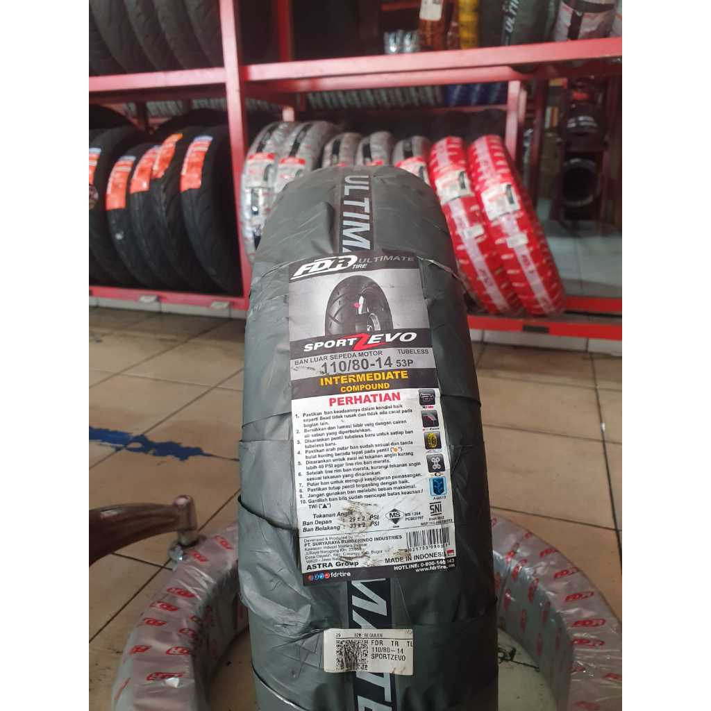 BAN FDR SPORT ZEVO 110/80-14 TUBELESS