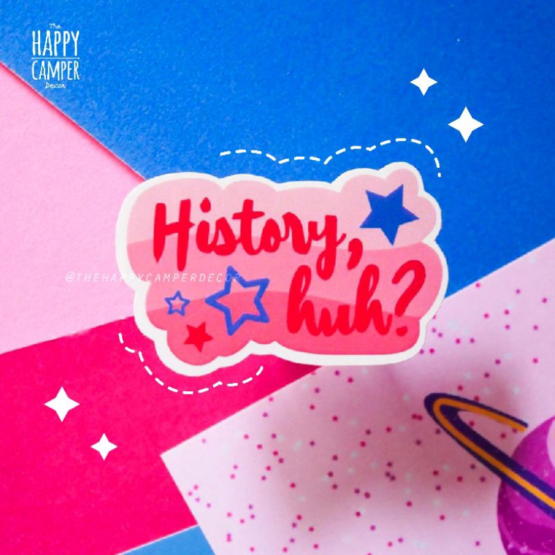 

History Huh - Red, White, and Royal Blue | Vinyl Sticker