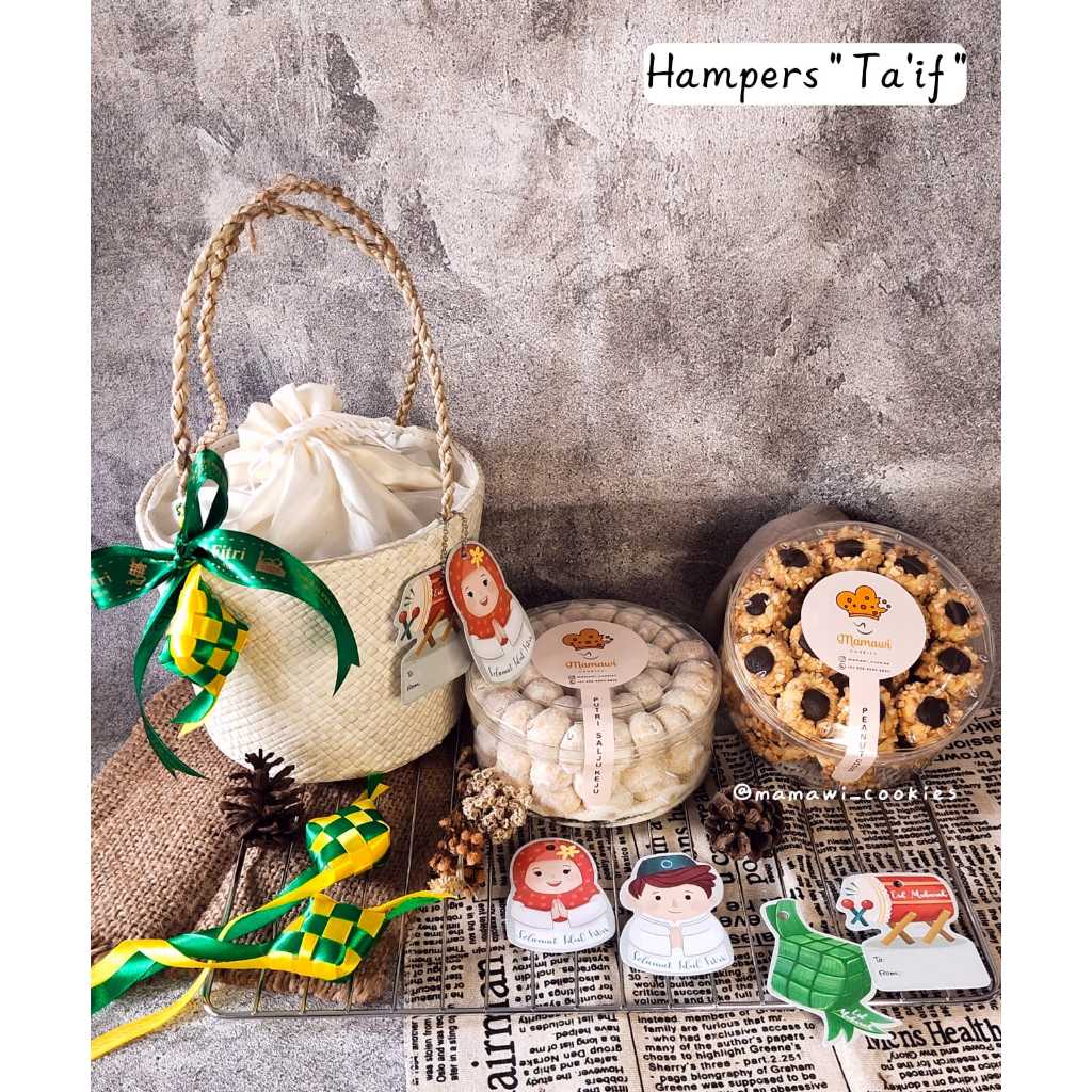 

Hampers kue kering/Cookies Premium lebaran/idul fitri (hampers Ta'if)