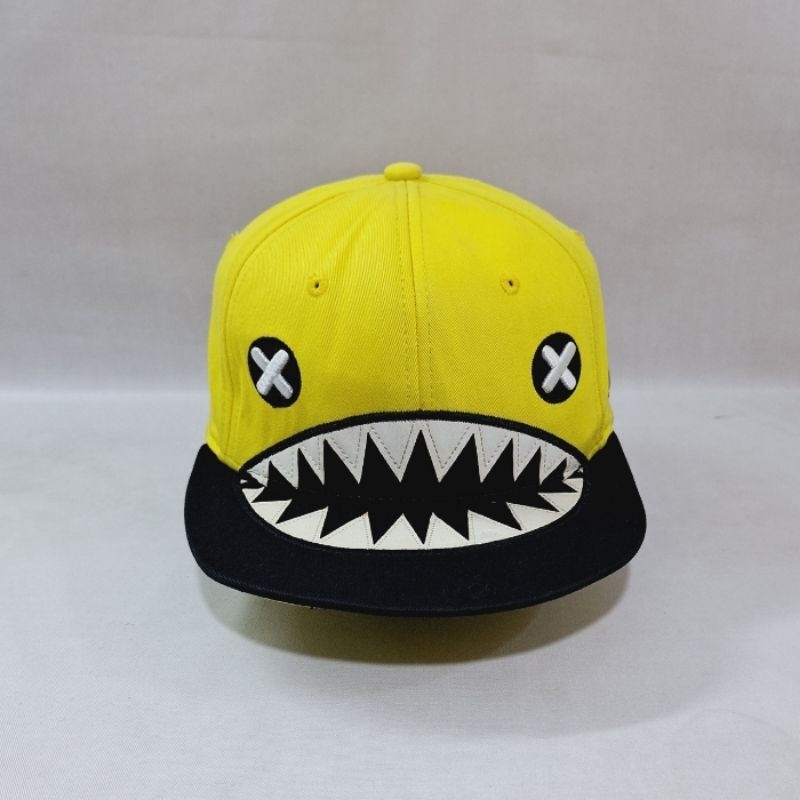 Topi Fitted Flat Brim Elstinko Maki Cookie Monster Second Original