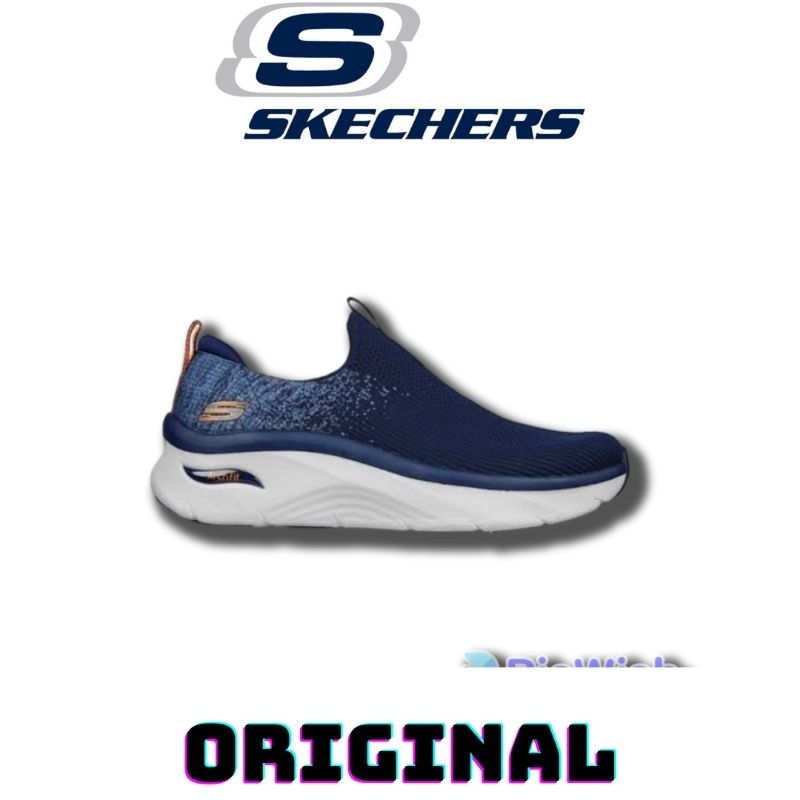 Sepatu Skechers Arch Fit D'lux Key Journey Navy Men's ( 232504/NVY ) Original