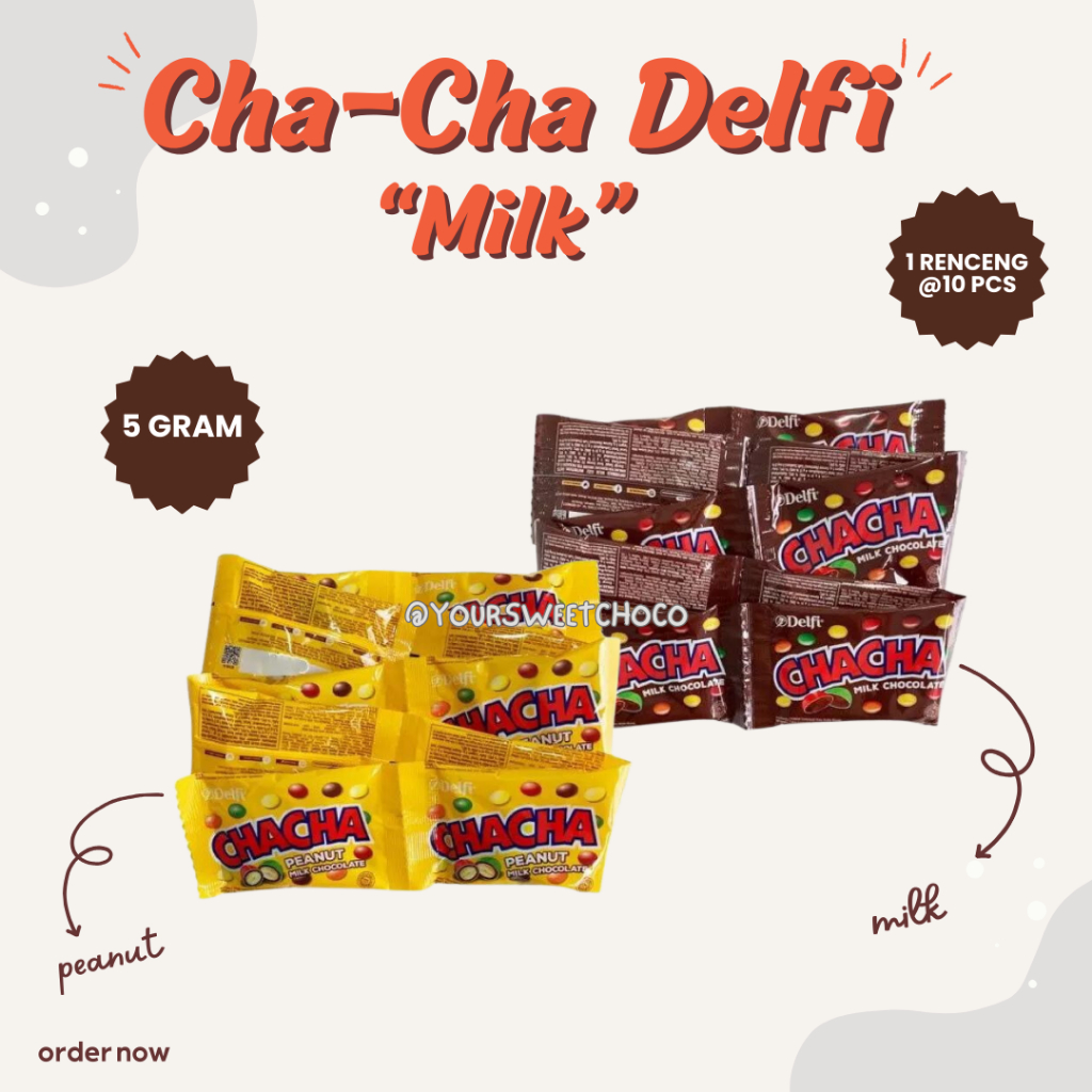 

DELFI CHACHA MILK DAN PEANUT 5 GR RENCENG ISI 10