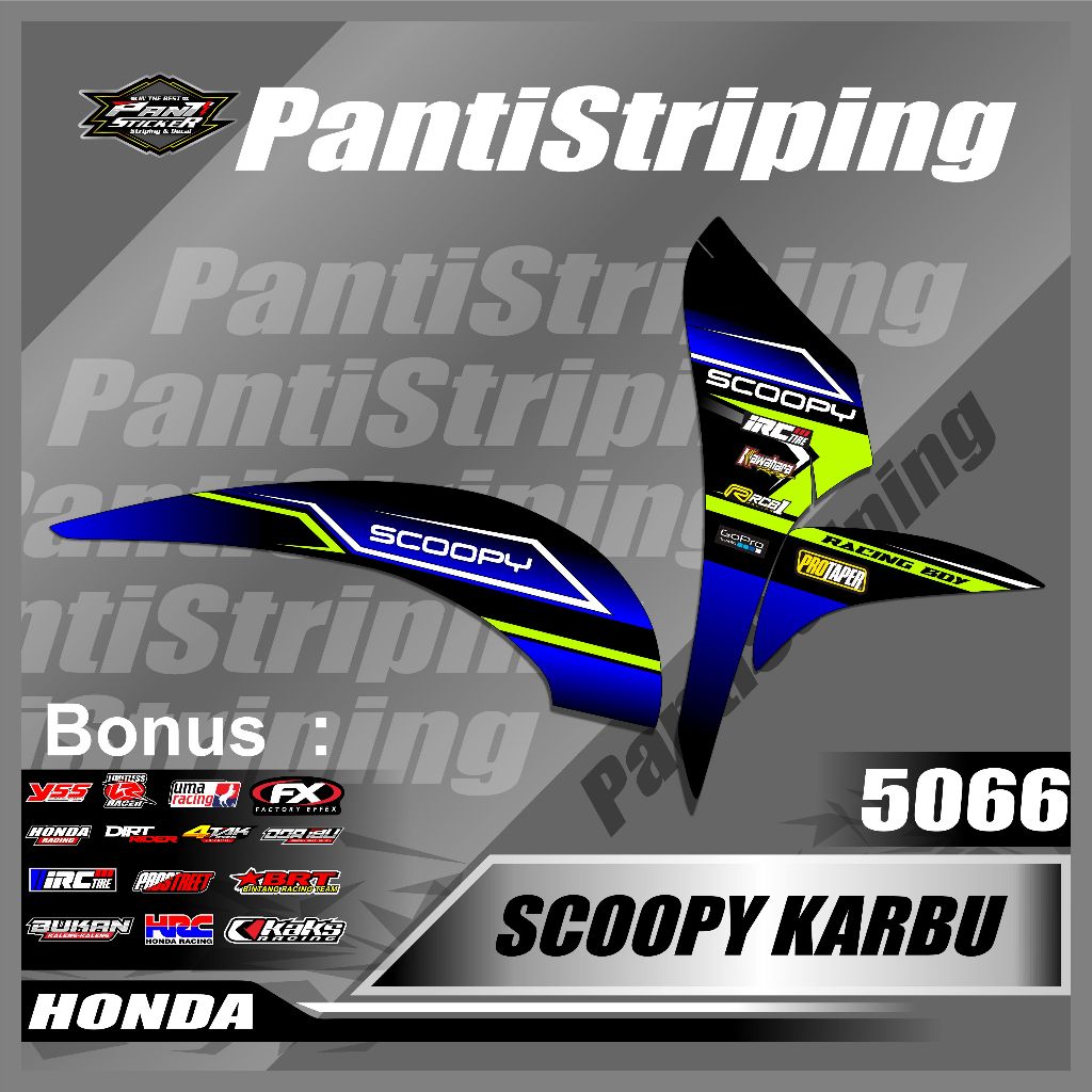 Stiker Striping motor Scoopy Karbu 2010 - 2013 List Variasi - Sticker Setiker Motor Honda Scoopy Sco